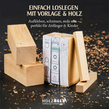 Lindenholz zum Schnitzen – 10-teiliges Set aus Lindenholz – inkl. 7 Schnitzfiguren Rohling – Schnitzrohlinge, Schnitzholz für Anfänger inkl. 3 x Stiftrohling