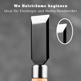 6-teiliges Stechbeitel-Set bestehend aus Stechbeitel und Hohlbeitel zur Holzbearbeitung für Hobbyhandwerker. Hochwertiger japanischer Stahl zum Holzwerken.