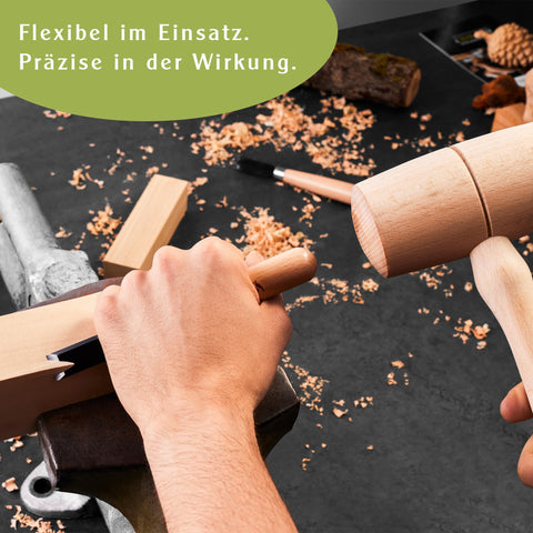 6-teiliges Stechbeitel-Set bestehend aus Stechbeitel und Hohlbeitel zur Holzbearbeitung für Hobbyhandwerker. Hochwertiger japanischer Stahl zum Holzwerken.