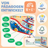 WuKi - Busy Board 2 Jahre- Montessori Busy Board Deutsch - Montessori-Activity Board